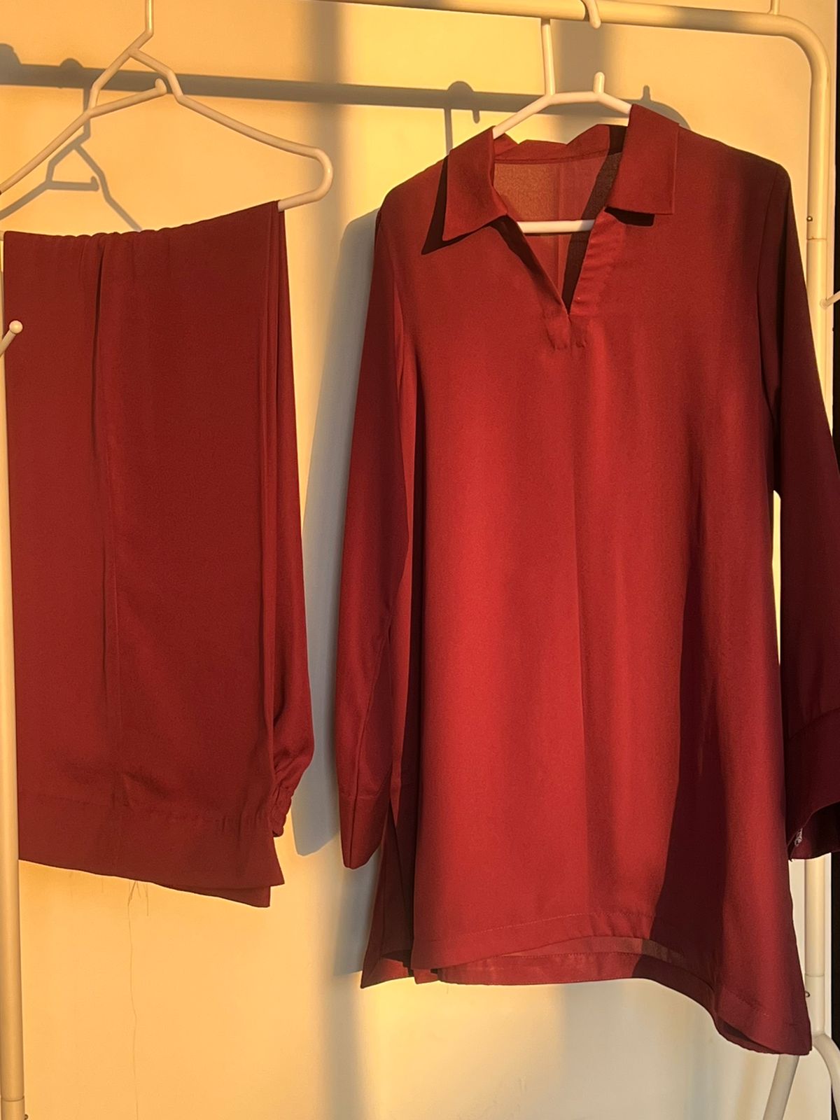 2 Piece Plain Georgette Set